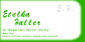 etelka haller business card